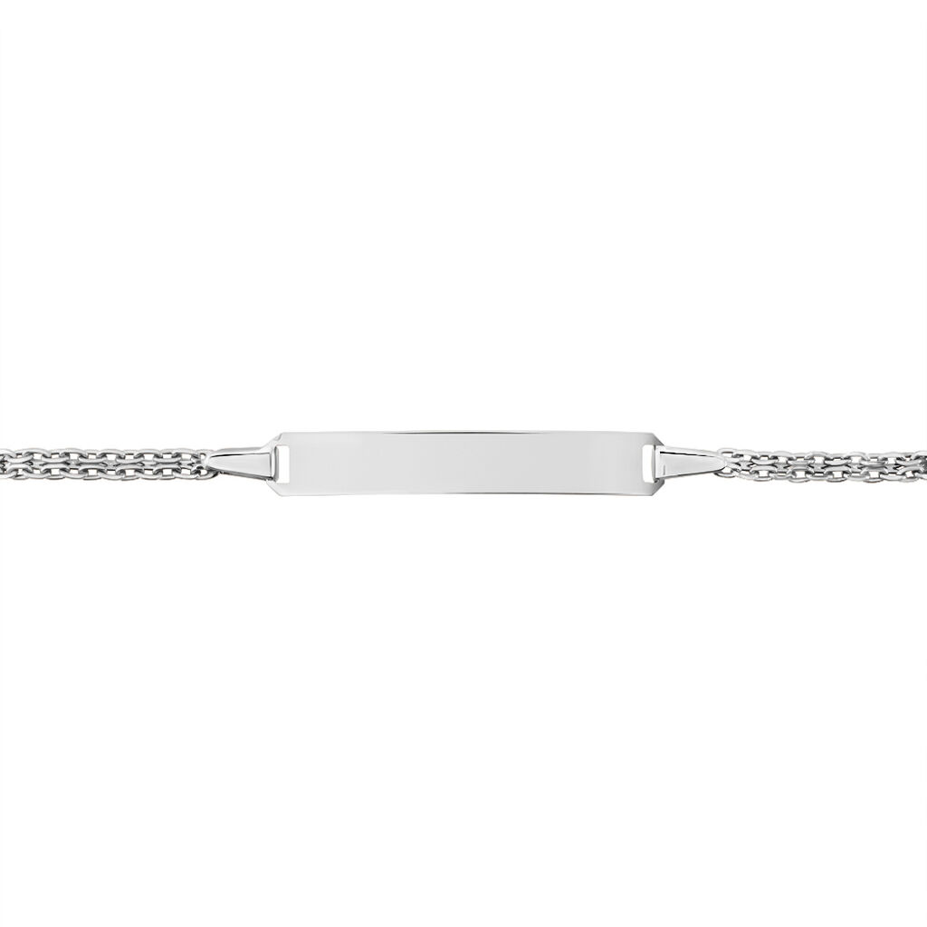 Bracelet Identité Euphenia Maille Bismark Or Blanc - Spannringe Kinder | OROVIVO
