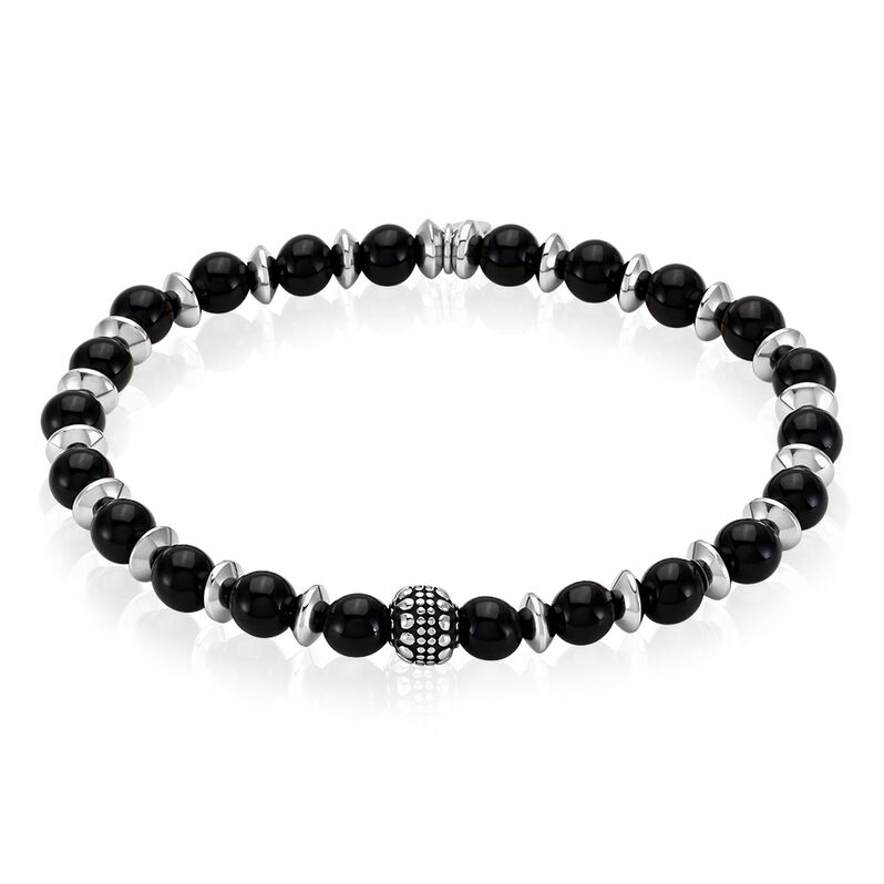 Bracelet Jourdan Brume Acier Gris Onyx - Spannringe Herren | OROVIVO