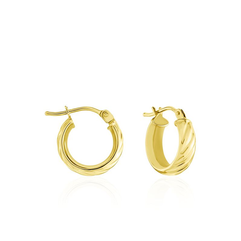 Créoles Strie Demi Jonc Or Jaune - Spannringe Damen | OROVIVO