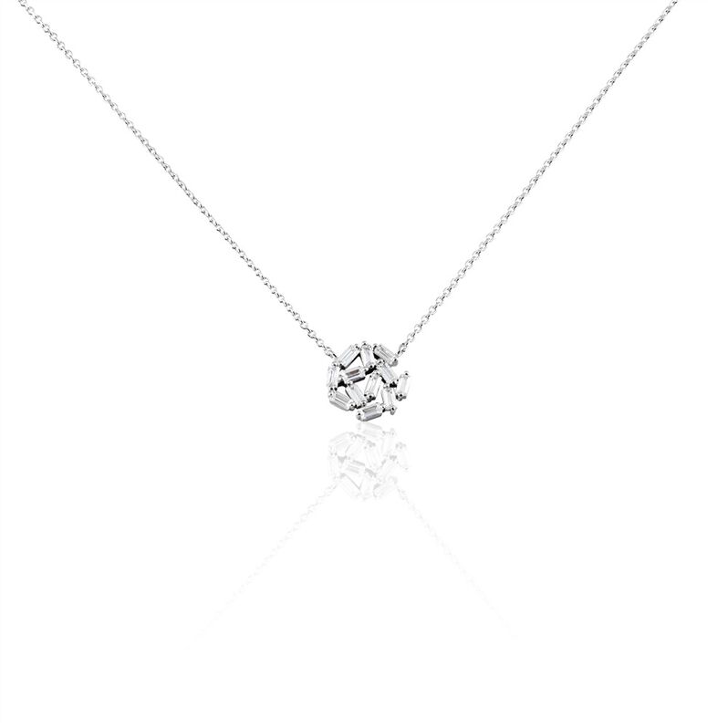 Collier Latuin Argent Rhodié Weiss Oxyde - Spannringe Damen | OROVIVO