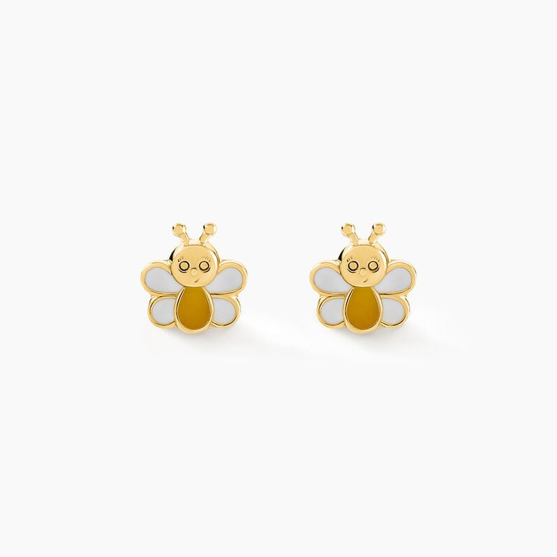 Boucles D'oreilles Puces Buz Or Jaune - Spannringe Kinder | OROVIVO