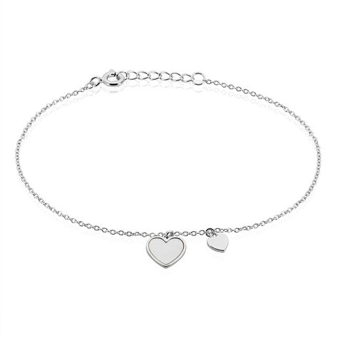 Damenarmband Silber 925 Perlmutt Herz  - Armbänder mit Anhänger Damen | OROVIVO