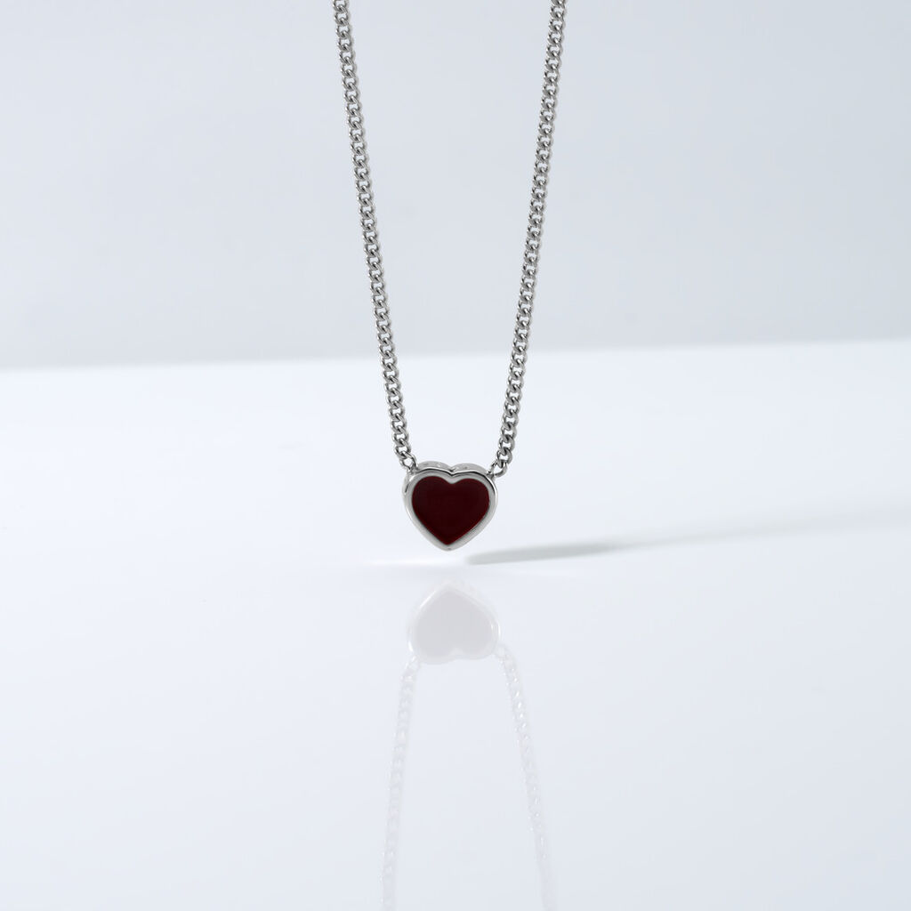 Isadora Damen Collier Silber 925 Herz B 1,4 mm