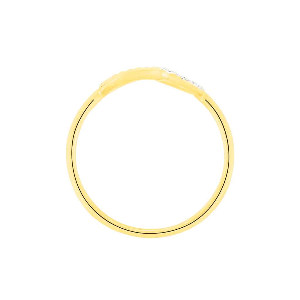 Bague Or Jaune Amanda Cercle Diamant - Spannringe Damen | OROVIVO