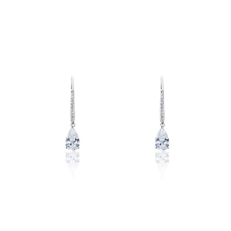 Damen Ohrringe Lang Silber 925 Zirkonia Loreta  - Ohrhänger Damen | OROVIVO