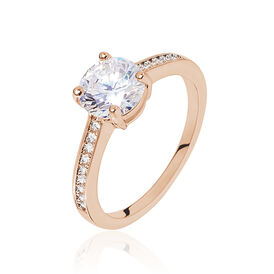 Damenring Messing Roségold 18 Karat Vergoldet Illiona - Cocktailringe Damen | OROVIVO