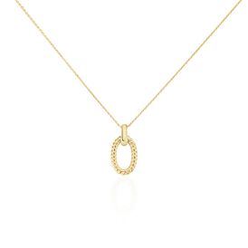 Damen Halskette Messing Gold plattiert Kreis  - Ketten mit Anhänger Damen | OROVIVO