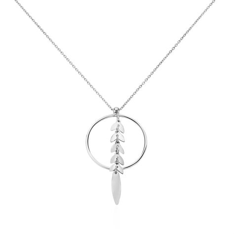 Damen Halskette Silber 925 Blatt Kreis Auxanne - Halsketten Damen | OROVIVO