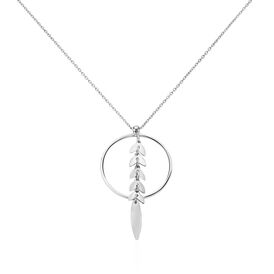 Damen Halskette Silber 925 Blatt Kreis Auxanne - Ketten mit Anhänger  | OROVIVO