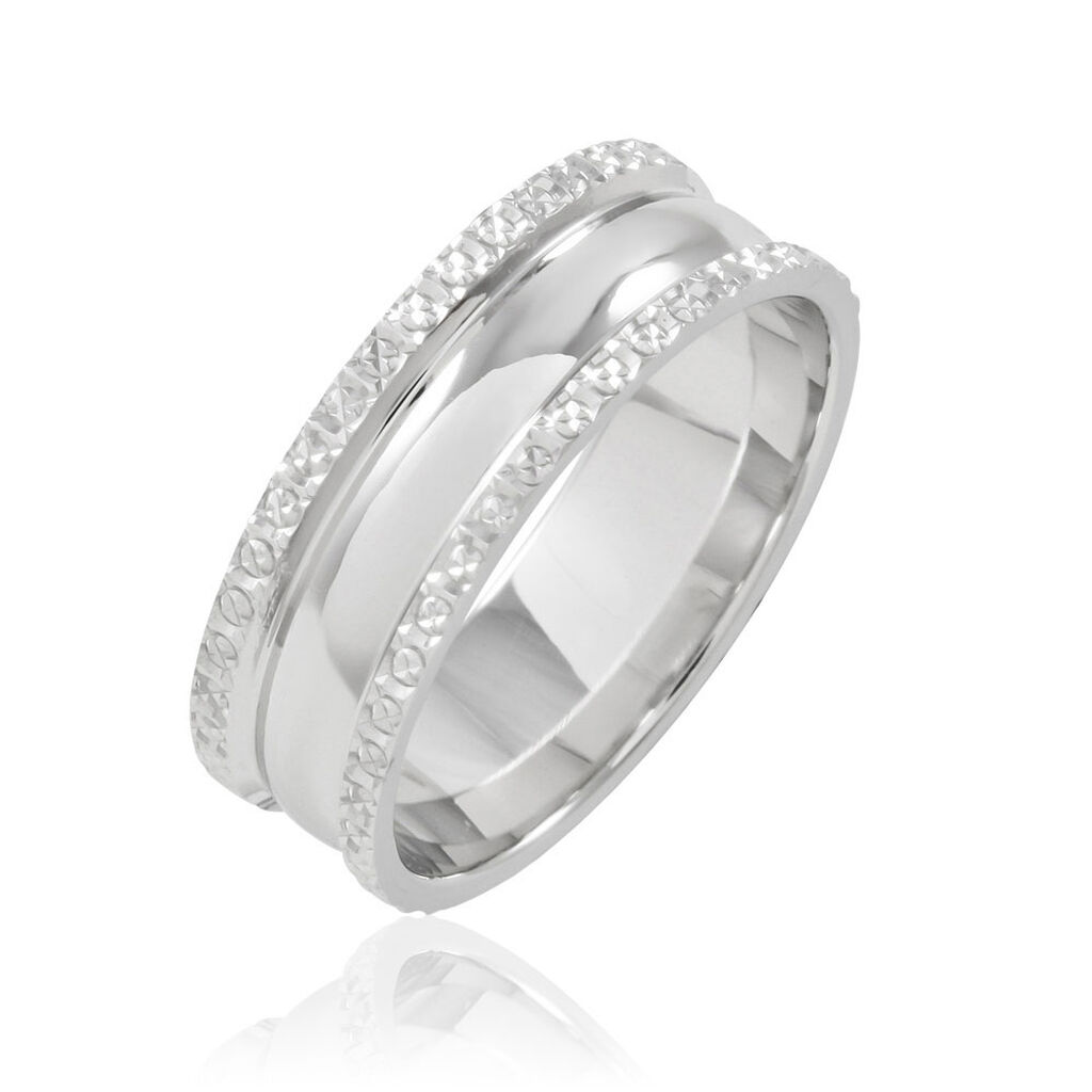 Alliance Zephyr Ruban Plat Or Blanc - Spannringe Damen | OROVIVO