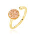 ELEANOR Damen Ring Silber vergoldet 925 Achat Cognac