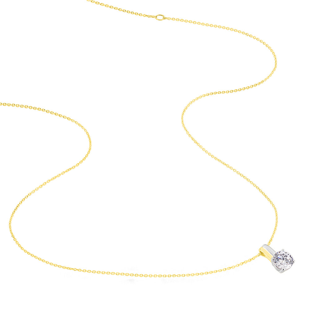 Collier Michele Or Bicolore Oxyde De Zirconium - Spannringe Damen | OROVIVO