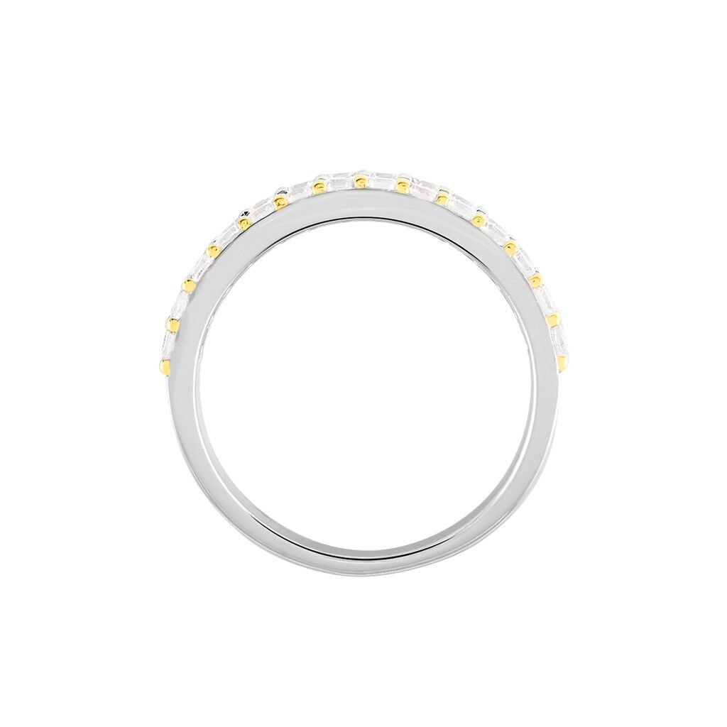 Damen Ring Silber Tricolor 925 Zirkonia Wei&szlig; 1,82 ct