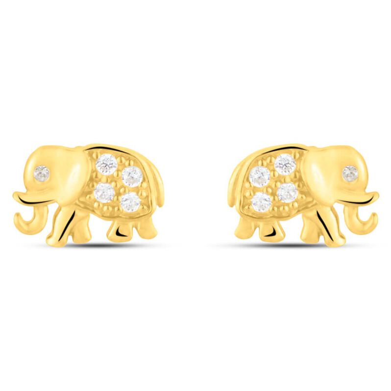 Orecchini Lobo Bon Ton Oro Giallo Cubic Zirconia - Spannringe Damen | OROVIVO