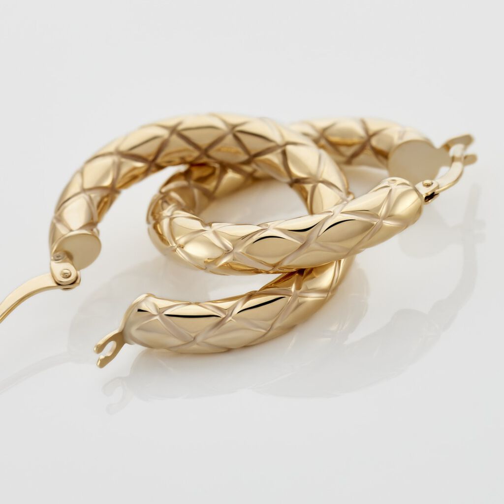 RUXANDRA Damen Creolen Gold 375 (9 Karat) - Creolen Damen | OROVIVO