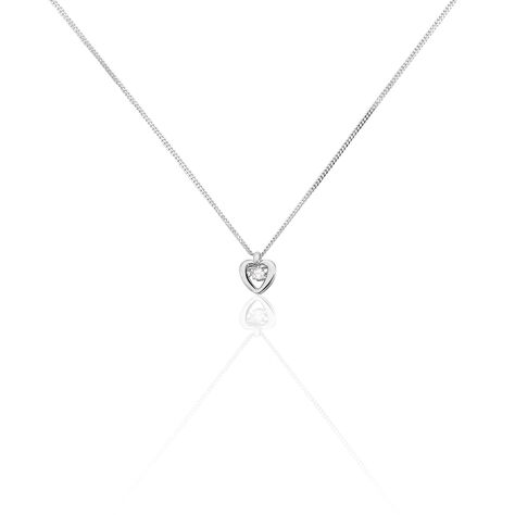 Damen Halskette Silber 925 Zirkonia Herz - Halsketten Damen | OROVIVO