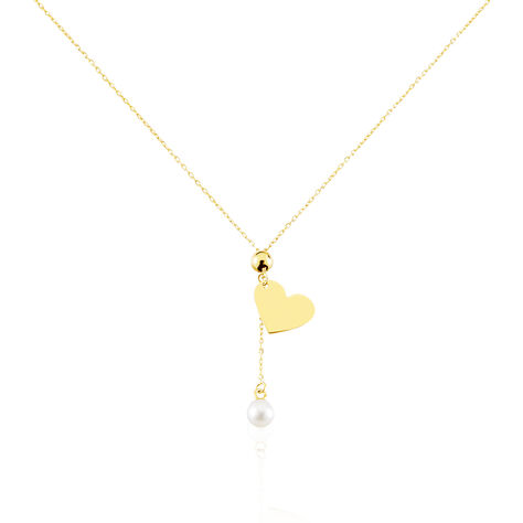 Damen Halskette Gold 375 Zuchtperle Herz - Halsketten Damen | OROVIVO