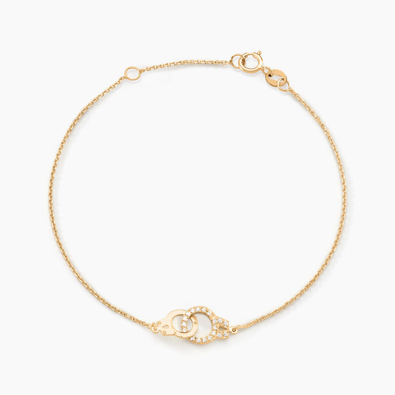 Bracelet Foma Or Jaune Oxyde De Zirconium - Spannringe Damen | OROVIVO