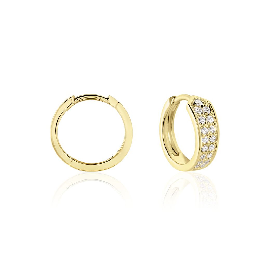 Thumbnail - Creolen Gold 585 Diamant 0,2ct Emily 9,00mm , Creolen mit Stein