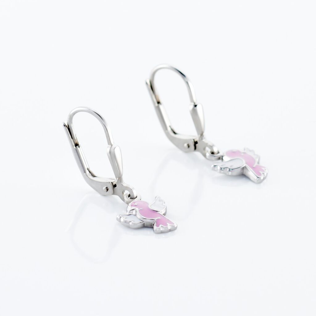 Kinder Ohrringe Lang Silber 925 Vogel