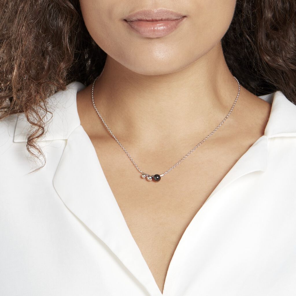 Collier Argent Et Céramique - Spannringe Damen | OROVIVO