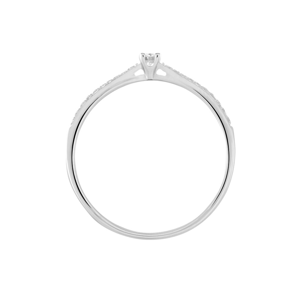 Bague Solitaire Hemera Or Blanc Diamant - Spannringe Damen | OROVIVO