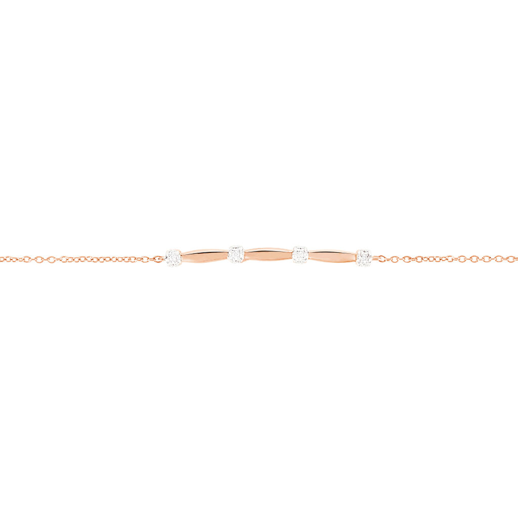 Bracelet Or Rose Lisa Diamants - Spannringe Damen | OROVIVO