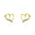 Herz Hanne Damen Ohrstecker Gold 375 (9 Karat) Diamant Wei&szlig; 0,04 ct Herz