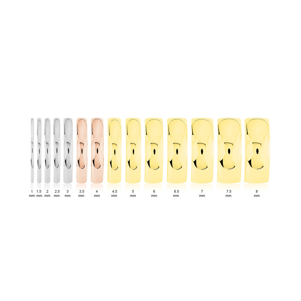 Alliance Meredithe Demi Jonc Classique Platine Blanc - Spannringe Familie | OROVIVO