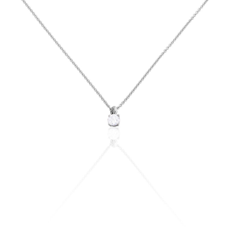 Damen Collier Silber 925 Zirkonia Wei&szlig; - Halsketten Damen | OROVIVO