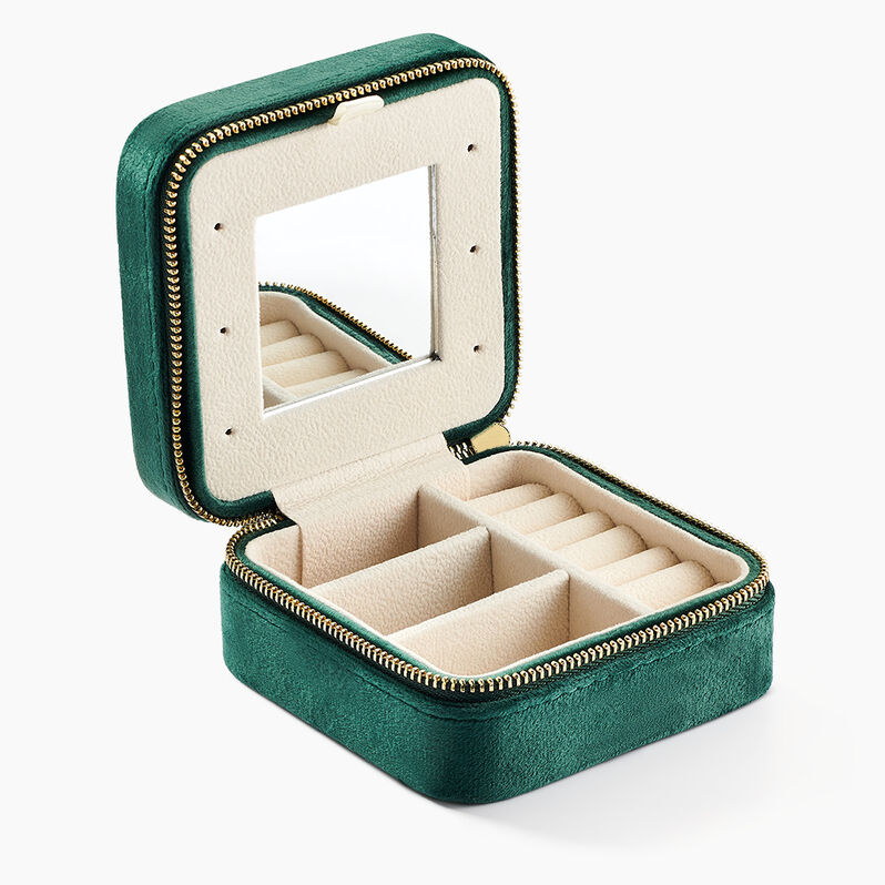 Boite à Bijou Tissu Vert - Spannringe Familie | OROVIVO