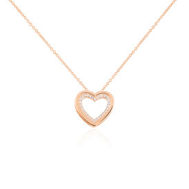 Damen Halskette Silber 925 Rosé Vergoldet - Herzketten Damen | OROVIVO