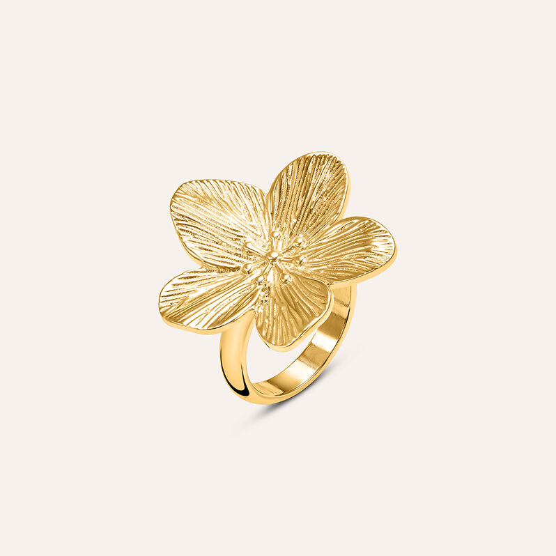 Anello Fantasia Radiance Acciaio Dorato - Spannringe Damen | OROVIVO