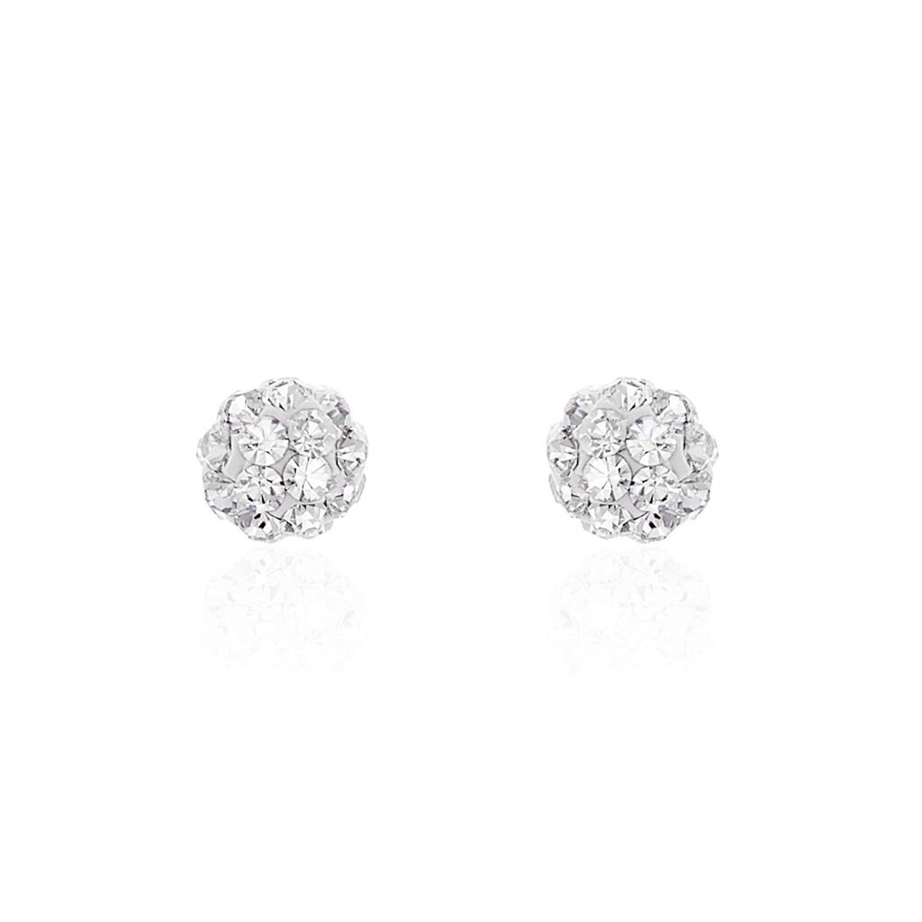 Damen Ohrstecker Gold 375 Kristalle 4mm - Ohrstecker Damen | OROVIVO