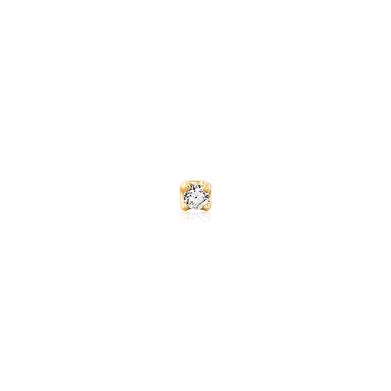 SOLENNE Unisex Piercing Gold 375 (9 Karat) Synthetischer Diamant Wei&szlig; 0,03 ct - Schmuck mit Stein Unisex | OROVIVO