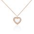 DIANNA Damen Collier Silber rosevergoldet 925 Perlmutt Rosa Perlmutt Herz