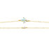 Santorini Damen Armband Gold 375 (9 Karat) Topas Swiss Blue 0,24 ct Blume