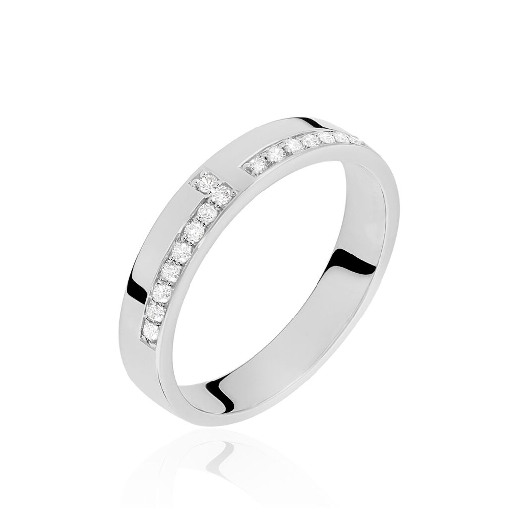Alliance Boree Or Blanc Diamant - Spannringe Damen | OROVIVO