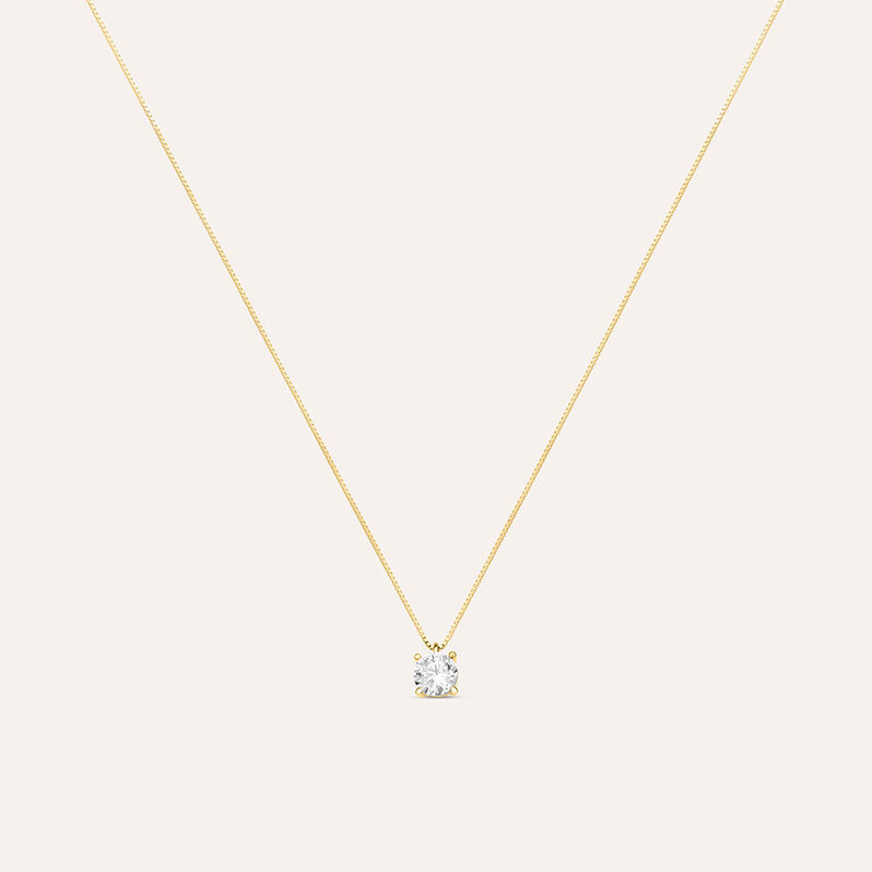 Collana Punto Luce Claire Oro Giallo Cubic Zirconia - Spannringe Damen | OROVIVO
