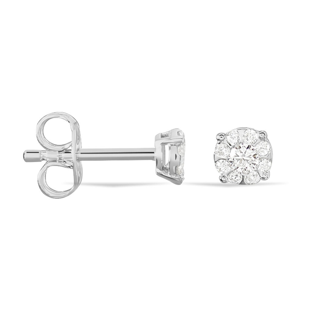 Damen Ohrstecker Weißgold 750 Diamant 0,19ct Solo  - Ohrstecker Damen | OROVIVO