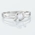 LYSE Damen Ring Silber 925 Zirkonia Wei&szlig; Welle