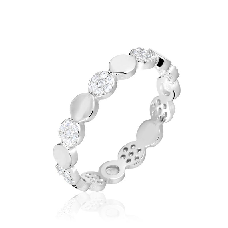 Bague Argent Weiss Capricia Oxydes De Zirconium - Spannringe Damen | OROVIVO