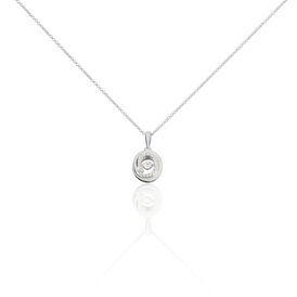 Damen Halskette Weißgold 375 Zirkonia - Ketten mit Anhänger Damen | OROVIVO