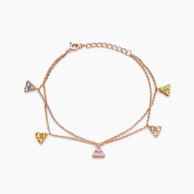 Bracelet Nimbe Argent Rose Oxyde De Zirconium - Spannringe Damen | OROVIVO