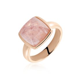 Damenring Silber 925 Rosé Vergoldet Glasstein - Ringe mit Stein Damen | OROVIVO