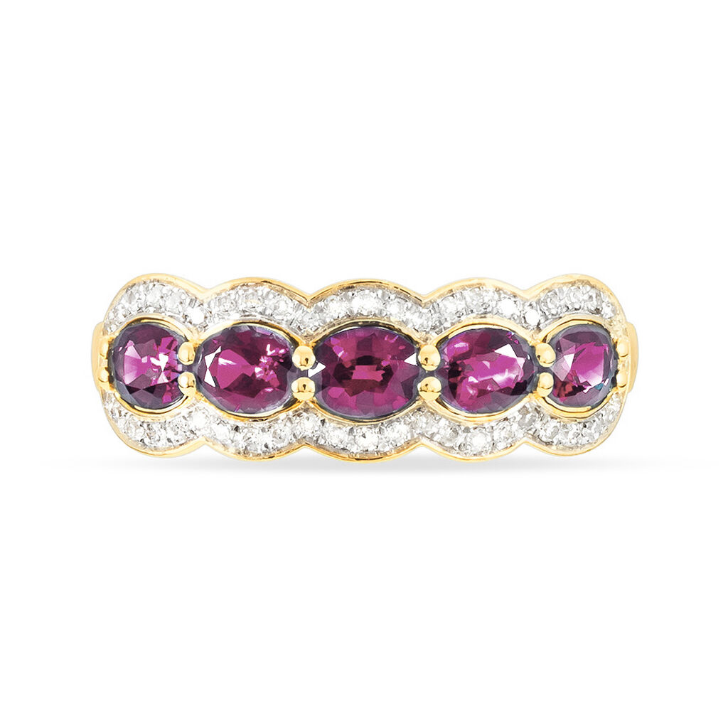 Bague Margaux Or Jaune Tourmaline Et Diamant - Spannringe Damen | OROVIVO