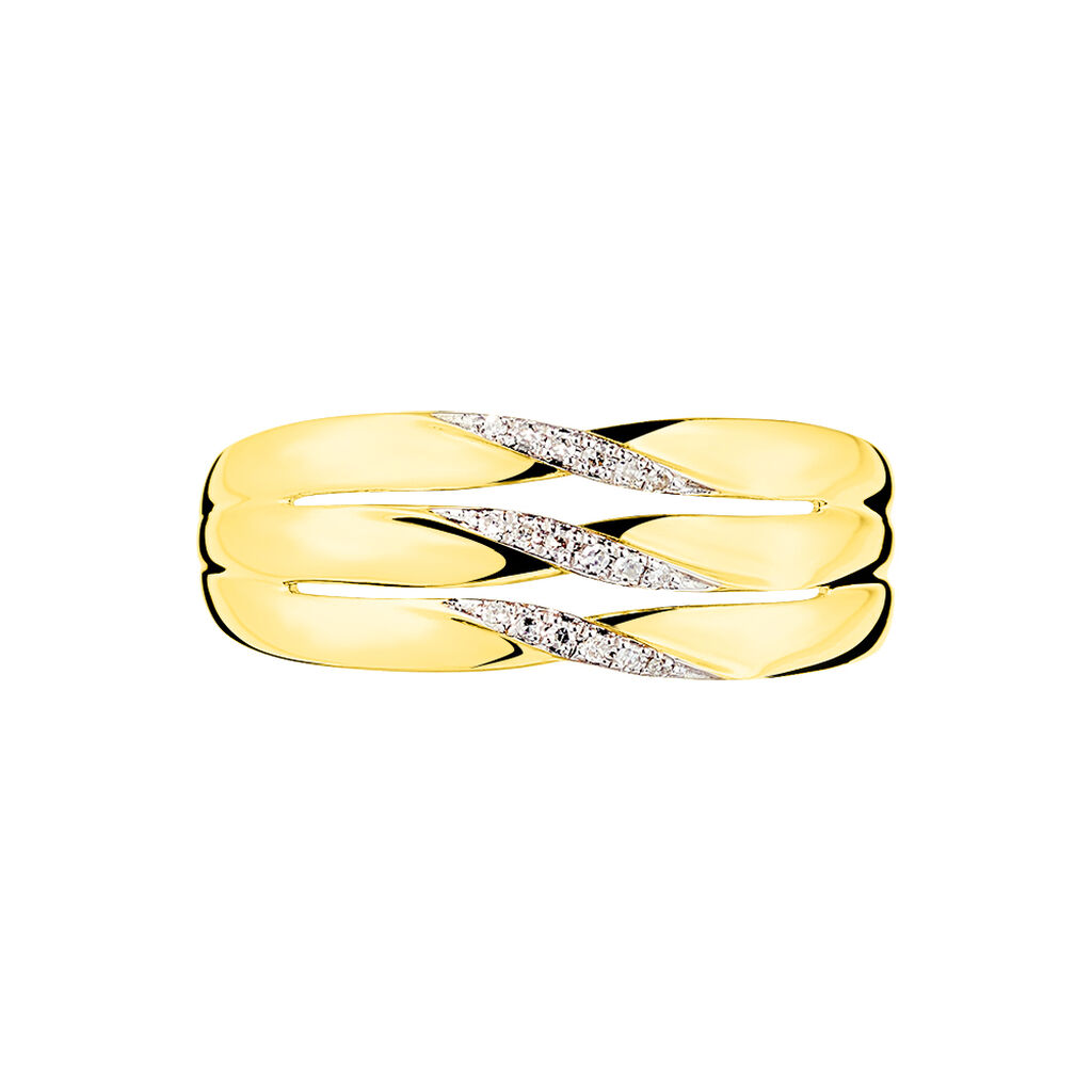 Damen Ring Gold 375 Diamant 0,04ct Nesibe  - Ringe mit Stein Damen | OROVIVO