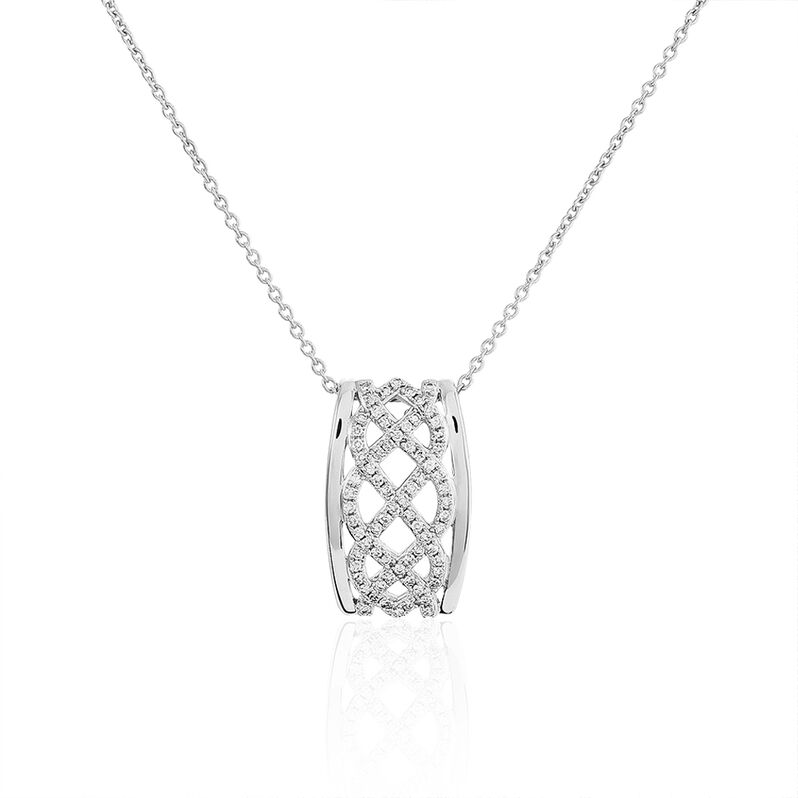 Collier Or Blanc Diamant - Spannringe Damen | OROVIVO