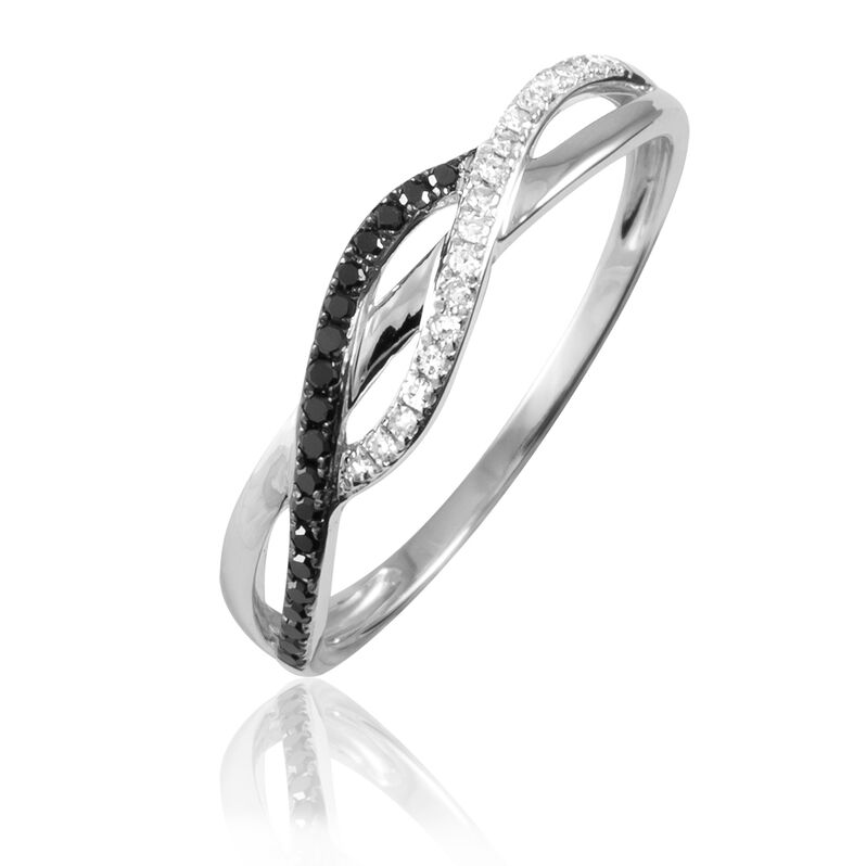 Bague Naciye Or Blanc Diamant - Spannringe Damen | OROVIVO