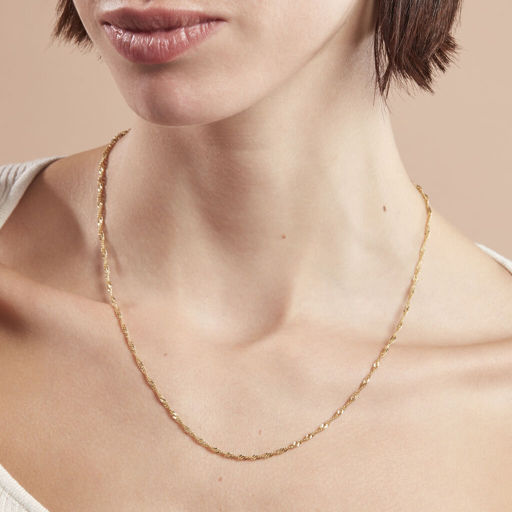 Damen Singapurkette Gold 375  - Halsketten Damen | OROVIVO